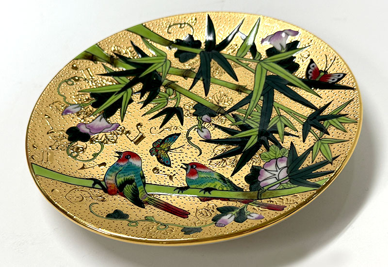 G14花鳥音符金盤